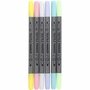 Permanente Textielstiften Pastel - DIY Stoffen Stiften - Textiel Markers - Dubbele Punt - Pastel Kledingstiften - Kleding Versieren - Kindertextiel Stiften - 23+3