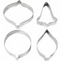 Uitsteekvormen - Cookie Cutters - Bakvormen - Bakaccessoires - Uitsteekvormen Voor Koekjes - Set Van 4 - Hoogte 8 cm