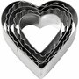 Harten Uitsteekvormen - Bakaccessoires & Klei Mallen - Voor Koekjes, Taarten & Marsepein - DIY Bakgereedschap - Decoratie Bakvormen - 8 cm - 5 Stuks
