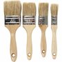 Vernis Kwasten - Platte Kwasten Voor Verven en Lakken - DIY Schilderkwasten - Lengte 19,5-21cm - Breedte 25-63mm - Set van 4 Stuks