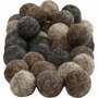 Wol Kralen Naturel - Handgemaakte Vilten Bolletjes - 100% Pure Wol - DIY Sieraden Maken, Creatieve Knutselprojecten & Decoratie - Hoge Kwaliteit - Diameter 20 mm - Set van 64 Stuks