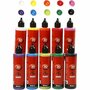 3D Liner - 3D Verf - 3D Paint - 3D Schilderen - Textuurschilderen - Reliëf Schilderen - Diverse Kleuren - Karton, Stof, Metaal, Papier, Steen - 100ml - 10 stuks