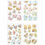 3D Vellen - Uitdrukvellen - Kaarten Maken - Baby Geboorte Vellen - DIY Knipvellen - Creatieve Hobbyvellen - Scrapbooking Vellen - Papier Vellen - Set van 4 Vellen - Diverse Designs
