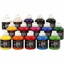 Acrylverf - Glossy Verf - Acrylaatverf - Acrylic Paint Voor Knutselen & Verven - Sneldrogend - Diverse Kleuren Voor Creatieve Projecten - DIY Schilderverf Set - Inhoud 100 ml - Set van 15 Stuks