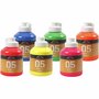 Acrylverf - Neon Kleuren - Acrylaatverf - Acrylic paint - Hobbyverf - Sneldrogend - Intense Pigmenten - Fluorescerende verf voor Schilderen, Knutselen & DIY - 6x 500 ml