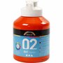 Acrylverf  Oranje Matte Verf  Acrylaatverf  Acrylic paint  Hobbyverf  Sneldrogend  Watergedragen verf  Geschikt voor Canvas, Papier, Hout & Textiel  500 ml