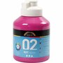 Acrylverf - Roze Verf - Acrylaatverf - Acrylic paint - Hobbyverf - Knutselen en Verven - Sneldrogend - Dekkende verf voor DIY Schilderprojecten & Creatief Werk - 500 ml