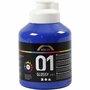 Acrylverf - Blauwe Verf - Acrylaatverf - Acrylic paint - Schoolverf - Knutselen en Verven - Sneldrogend - Hoogglans - Voor Schilderen & DIY - 500 ml