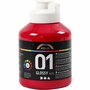 Acrylverf - Rode Verf - Kids Acrylic - Acrylaatverf - Acrylic paint - Schoolverf - Knutselen en Verven - Sneldrogend - Primair Rood - Glossy - 500 ml