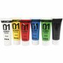 Acrylverf  Verschillende Kleuren  Acrylaatverf  Acrylic paint  Hobbyverf  Knutselen en Verven  Sneldrogend  Glossy  6x20 ml
