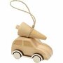 Kerstdecoratie - Miniatuur Auto - Auto met Kerstboom - Kerst Accessoires - Decoratieve Auto voor Winter & Feestdagen - Perfect voor Kersttafels en Miniaturen - H: 6 cm - B: 3,5 cm - 1 Stuk