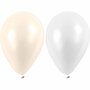 Ballonnen, wit, parelmoer, rond, d 23 cm, 10 stuk/ 1 doos