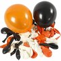 Ballonnen, zwart, oranje, wit, rond, d 23-26 cm, 100 stuk/ 1 doos