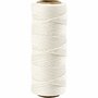 Bamboekoord - Bamboetouw - Wit - Gedraaid Koord - 100% Bamboe - Stevig & Flexibel - Geschikt voor Knutselen en DIY Decoratie - Dikte 1 mm - 65 mtr - 1 Rol