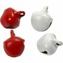 Belletjes Met Ophangoog - Kerstbelletjes - Rood Witte Belletjes - Metalen Belletjes - Decoratieve Bellen - Mini Kerstbelletjes - 8mm Belletjes - Hobby Belletjes - Kerstdecoratie Bellen