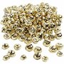 Vergulde Bellen - Metalen Belletjes - Belletjes Met Ophangoog - Gouden Belletjes - Decoratieve Bellen - Metaal Goud Bellen - 13mm 15mm 17mm Belletjes - Hobby Belletjes - Mini Bellen Met Oog