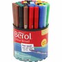 Berol Colourfine, diverse kleuren, d 10 mm, lijndikte 0,3-0,7 mm, 42 stuk/ 1 Doosje