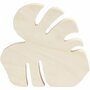Houten Blad Decoratie - Monstera Blad - Lichtgewicht & Gedetailleerd - DIY & Kunstprojecten - Afmeting: H 24 cm - B 25 cm - 1 Stuk