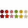 Bloemen - Home deco - Bloem - Katoen - Multicolor - 0,3cm - Creotime - 12 Stuks