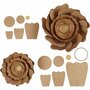 Papieren Bloemen - Naturel - DIY Bloemenset - Structuurkarton - Handgemaakte Bloemen - Inclusief Tape - 15+25 cm - 230 gr - 2 Stuks
