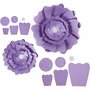 Bloemen - Paars - Paars - 15+25 cm - 230 gram - 2 stuk