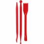 Boetseergereedschap - Modelleringsset - Kunststof - Geschikt voor Klei & DIY Projecten - Ideaal voor Details & Sculpturen - Rood - L: 14,5 cm - 3 Stuks