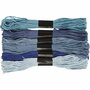 Borduurgaren, blauw harmonie, dikte 1 mm, 6 bol/ 1 doos