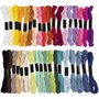 Borduurgaren - Borduurpakket - 42 Kleuren Mix - Stevig & Glanzend - Geschikt voor Creatief Handwerk - Dikte: 1 mm - 42 Bollen