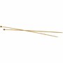 Breinaalden - Bamboe - Stevig & Lichtgewicht - Hoge Kwaliteit - Perfect voor Handwerken - Dikte: 3 mm - L: 35 cm - 1 Paar
