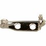 Brochespeld - Verzilverd - DIY Brochesluiting Voor Kleding, Sieraden & Textielprojecten - Handige Bevestiging Voor Knutselen - Lengte: 15 mm - 2 Gaten Voor Montage - Set van 100 Stuks