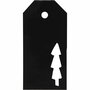 Cadeaulabels - Zwart - Elegante Labels - Minimalistisch Design - Stevig Karton - Glanzende Luxe Afwerking - Afmeting: 5x10 cm - 300 gr - 15 Stuks