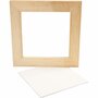 Canvas Paneel Met Lijst - Schilderdoek - Canvasdoek - Kunstcanvas - Creatief Paneel - Olieverfcanvas - Wit - 20.8x20.8 cm - Dikte 1.5 cm - 1 Stuk