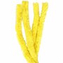 Chenille Draad - Pluche Draad - Pijpenragers - Metaal Draad - Fleecedraad - DIY Draad - Flexibel Decoratief Knutsel Draad - Buigzaam Draad - Geel - Lengte: 40cm - Dikte: 6mm - 50 Stuks
