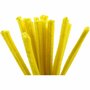Chenille Draad - Pluche Draad - Pijpenragers - Metaal Draad - Fleecedraad - DIY Draad - Flexibel Decoratief Knutsel Draad - Buigzaam Draad - Geel - Lengte: 30cm - Dikte: 9mm - 25 Stuks