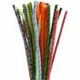Chenille Draad - Pluche Draad - Pijpenragers - Metaal Draad - Fleecedraad - DIY Draad - Flexibel Decoratief Knutsel Draad - Buigzaam Draad - Gestreept - Lengte: 30cm - Dikte: 6mm - 30 Stuks