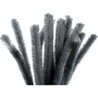 Chenille Draad - Pluche Draad - Pijpenragers - Metaal Draad - Fleecedraad - DIY Draad - Flexibel Decoratief Knutsel Draad - Buigzaam Draad - Grijs - Lengte: 30cm - Dikte: 15mm - 15 Stuks