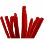 Chenille Draad - Pluche Draad - Pijpenragers - Metaal Draad - Fleecedraad - DIY Draad - Flexibel Decoratief Knutsel Draad - Buigzaam Draad - Rood - Lengte: 30cm - Dikte: 15mm - 15 Stuks