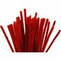 Chenille Draad - Pluche Draad - Pijpenragers - Metaal Draad - Fleecedraad - DIY Draad - Flexibel Decoratief Knutsel Draad - Buigzaam Draad - Rood - Lengte: 30cm - Dikte: 6mm - 50 Stuks