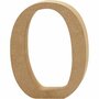 Cijfer 0 - 3D Houten Cijfer - MDF Nul - DIY Decoratie - Onbewerkt & Schilderbaar - Handlettering, Kunst & Knutselen - Hoogte 8 cm - Dikte 1,5 cm - 1 Stuk