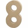 Papier-maché Cijfer 8  Handgemaakt Kartonnen Cijfer Voor Creatieve Decoratie  Groot Papier-maché Cijfer Voor DIY Projecten  20.2cm Hoog  1 Stuk