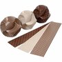 Papieren Click Ballen - Bruin - DIY Knutselset - Vivi Gade Design - Voorgestanste Stroken - Inclusief Instructie - 5,5x28,4 cm - 9 Stuks
