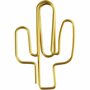 Gouden Clips - Cactus Vorm - Unieke Figuurclips - Decoratief & Functioneel - Perfect voor Kaarten, Cadeaus & Papierwerk - Afmeting: 40x30 mm - 6 Stuks