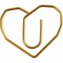 Gouden Clips - Hartvormige Luxe Figuurclips - Geschikt Voor Cadeauverpakking, Scrapbooking & Documentorganisatie - Stevig Metaal - Duurzame Kwaliteit - Afmeting: 30x20 mm - Set van 6 Stuks