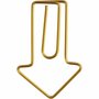 Clips, goud, pijl, afm 40x25 mm, 6 stuk/ 1 doos