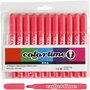 Stiften Roze - Roze Viltstiften - Kleurstiften - Tekenstiften - Stiften Met Dikke Punt - Waterbasis - Zeer Intense Kleuren - Lijndikte 5mm - 12 stuks