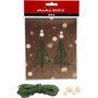 Creative Mini Kit - Macramé Kerstboom - DIY Decoratie Kit - Handgemaakt Kerst Ornament - Knutselen & Hobby - H: 11 cm - 1 Doos