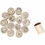 Rubber Stempels Smiley - Houten Stempelset - DIY Stempels - Scrapbooking Stempels - Hobby Stempelen - Kaarten Maken Stempels - Smiley Motief - 26 mm Hoog - Diameter 20 mm - 15 Stuks