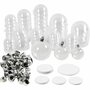 Deco Ballen - DIY Deco Ballen - Acryl Ballen Knutselen - Decoratieve Ballen - 5, 6, 8 Cm - Set van 60 Stuks