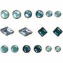 Blauwe Deco Brads - Home Deco Splitpennen - Facetstenen Splitpennen - Decoratieve Splitpennen voor DIY - Knutsel Brads - 0,08-0,18 cm - 8 Stuks