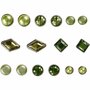 Groene Deco Brads - Decoratieve Splitpennen met Facetstenen - Home Deco Splitpennen - DIY Brads voor Decoratie - Knutsel Splitpennen Set - 0,08-0,19 cm - 8 Stuks